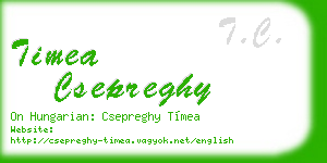 timea csepreghy business card